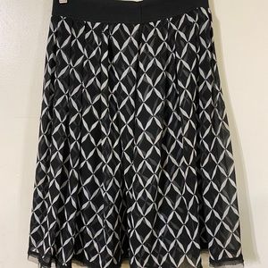 White House Black Market Midi Patterned Skirt